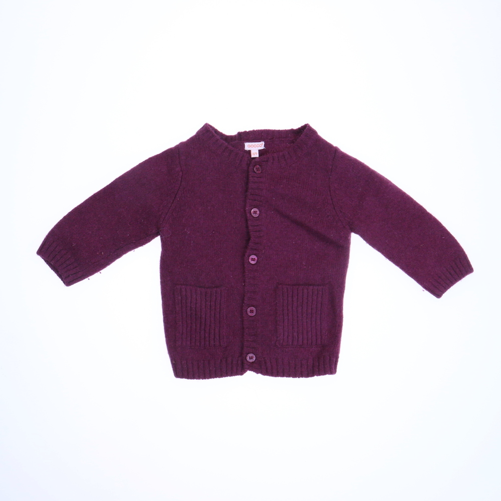 Gocco Girls Maroon Cardigan size: 6-9 Months